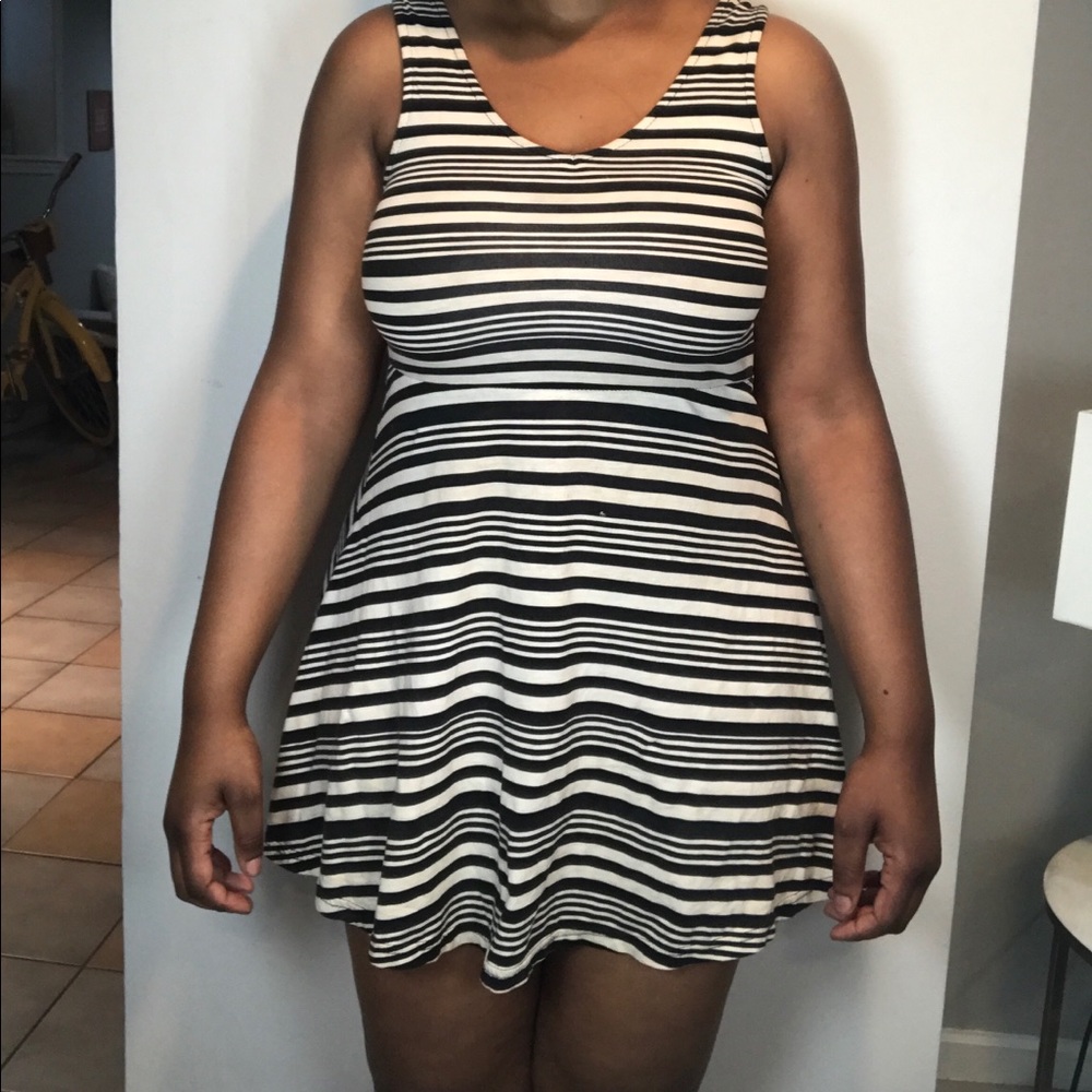 Black and White Stripped Dress